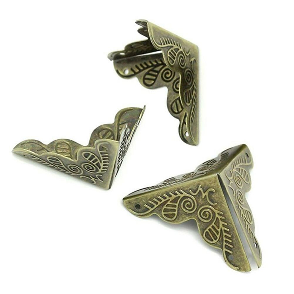 30Pcs Box Corner Protectors Carved Metal Case Wooden Box Edge Safety Guards view 6