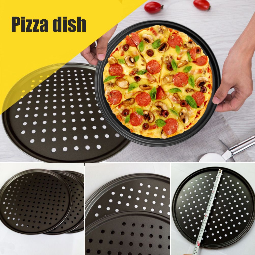 Non Stick Pizza Pan Pizza Tray Round Pizza Baking Tray Strong Baking Tool view 8