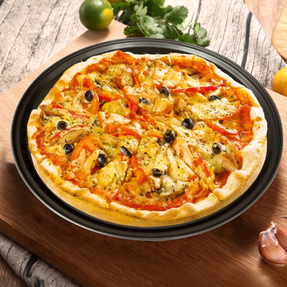 Non Stick Pizza Pan Pizza Tray Round Pizza Baking Tray Strong Baking Tool view 10