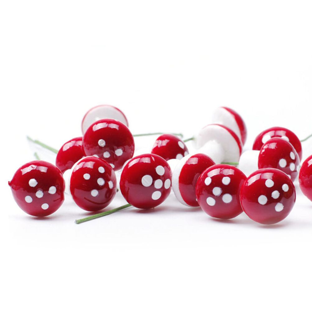 50PCS Mini Mushroom Decoration Miniature Garden Crafts Small Artificial Mushroom view 2