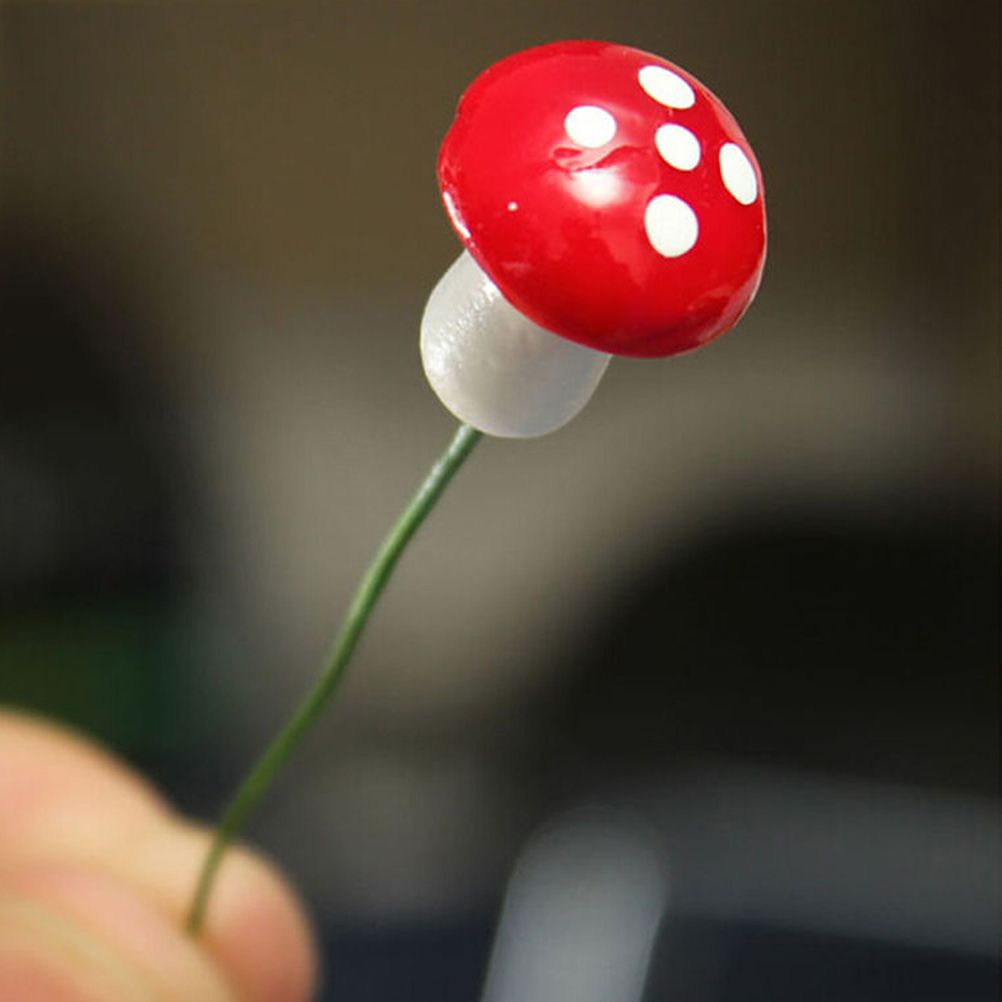 50PCS Mini Mushroom Decoration Miniature Garden Crafts Small Artificial Mushroom view 6