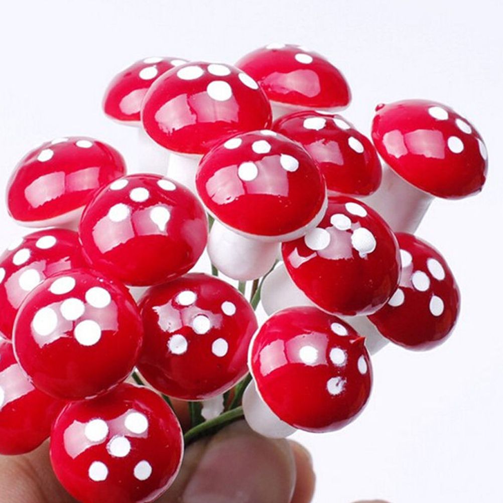 50PCS Mini Mushroom Decoration Miniature Garden Crafts Small Artificial Mushroom view 7