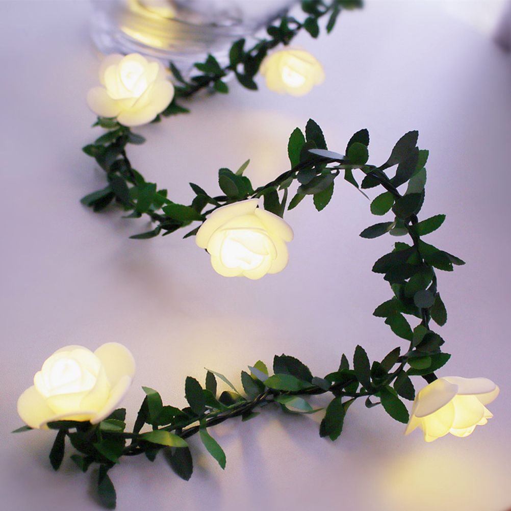 3Meter 20Leds Rose Flower LED Christmas Garland Fairy String Lights Battery view 2