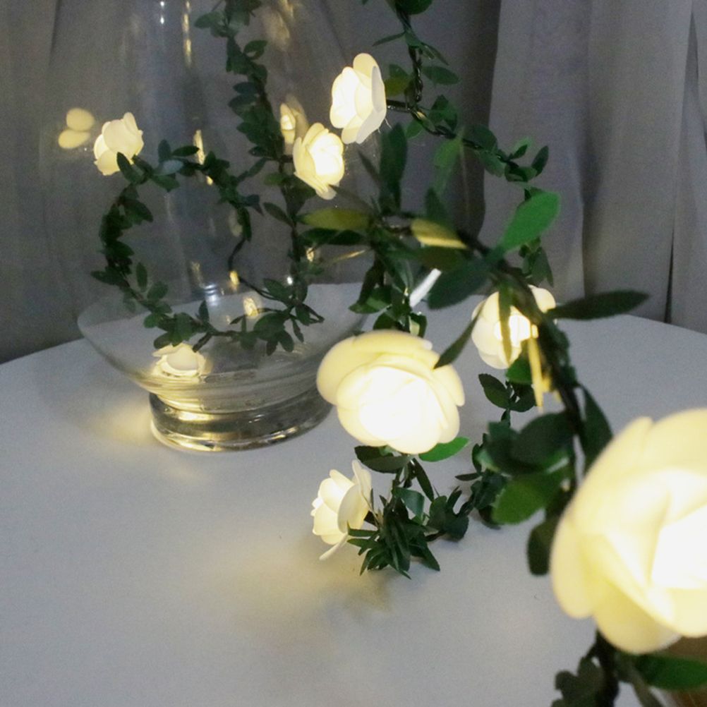 3Meter 20Leds Rose Flower LED Christmas Garland Fairy String Lights Battery view 3