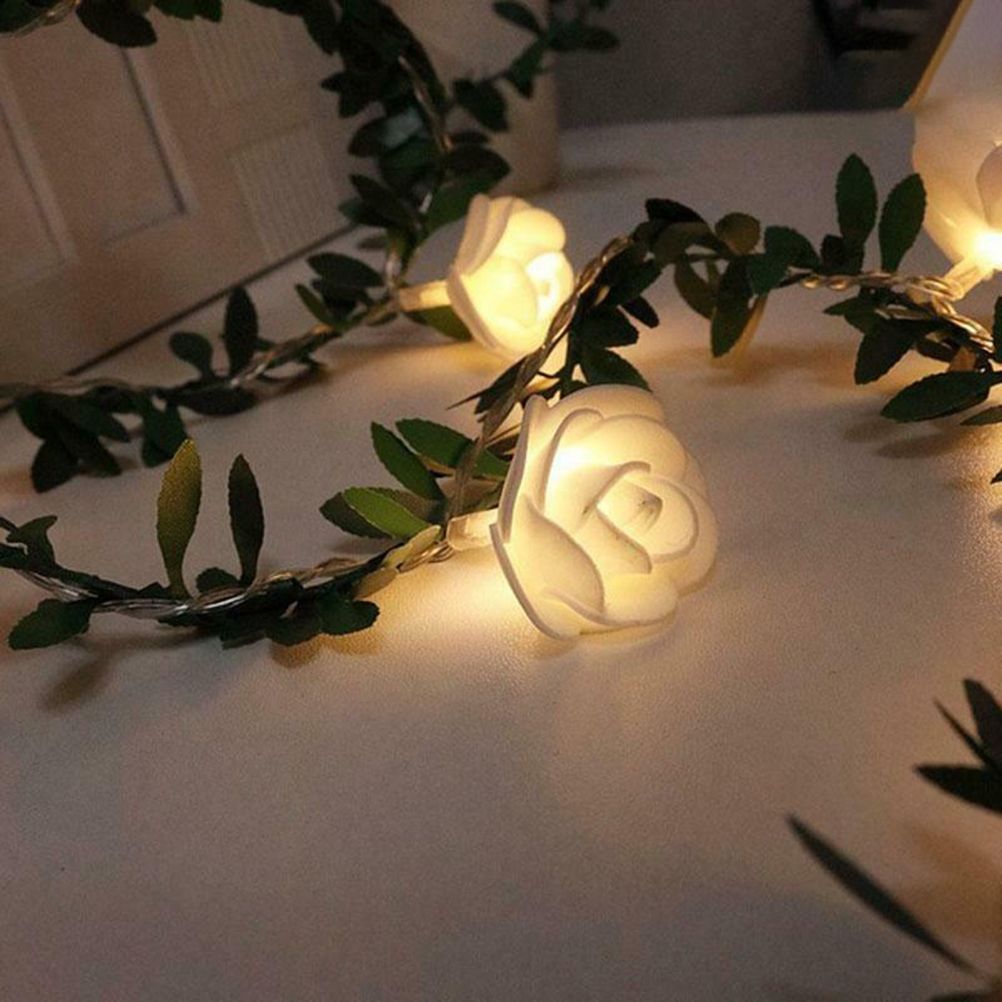 3Meter 20Leds Rose Flower LED Christmas Garland Fairy String Lights Battery view 4