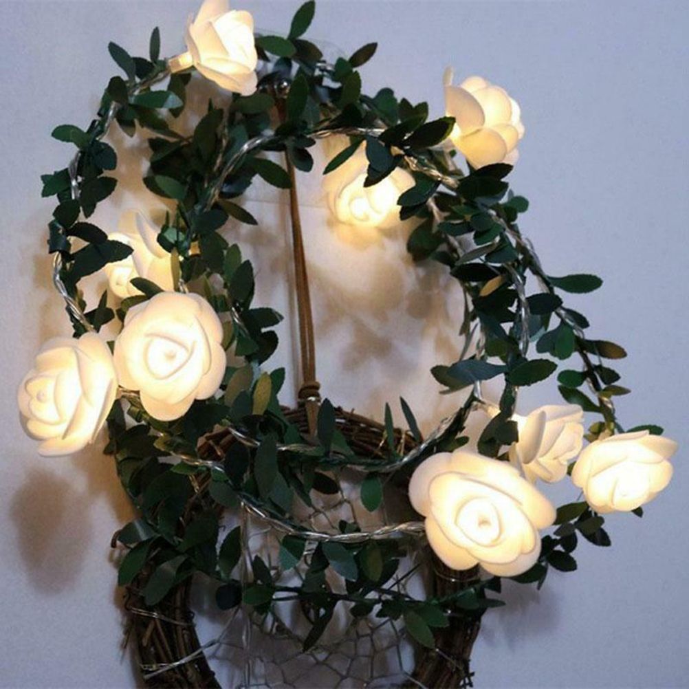 3Meter 20Leds Rose Flower LED Christmas Garland Fairy String Lights Battery view 5