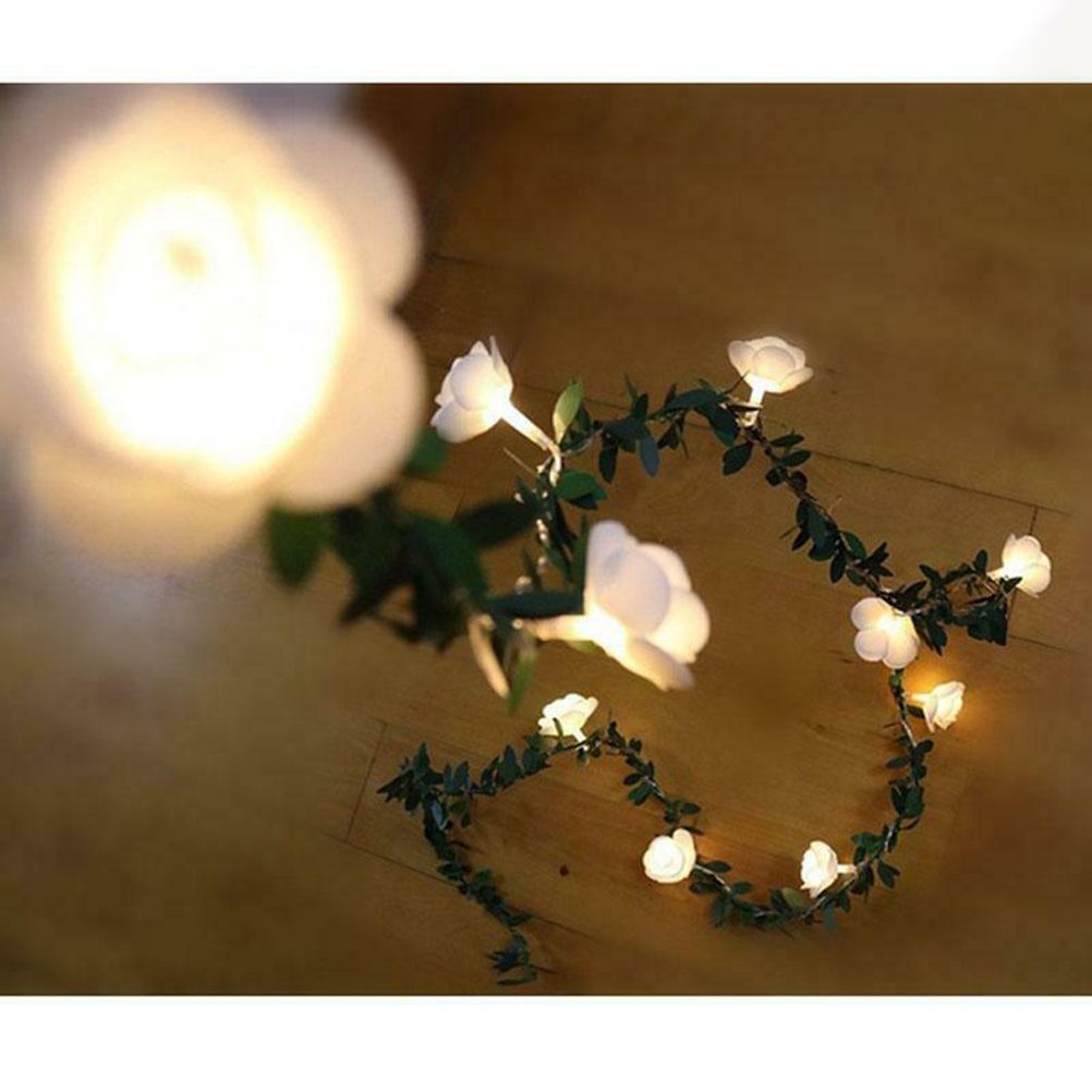 3Meter 20Leds Rose Flower LED Christmas Garland Fairy String Lights Battery view 9