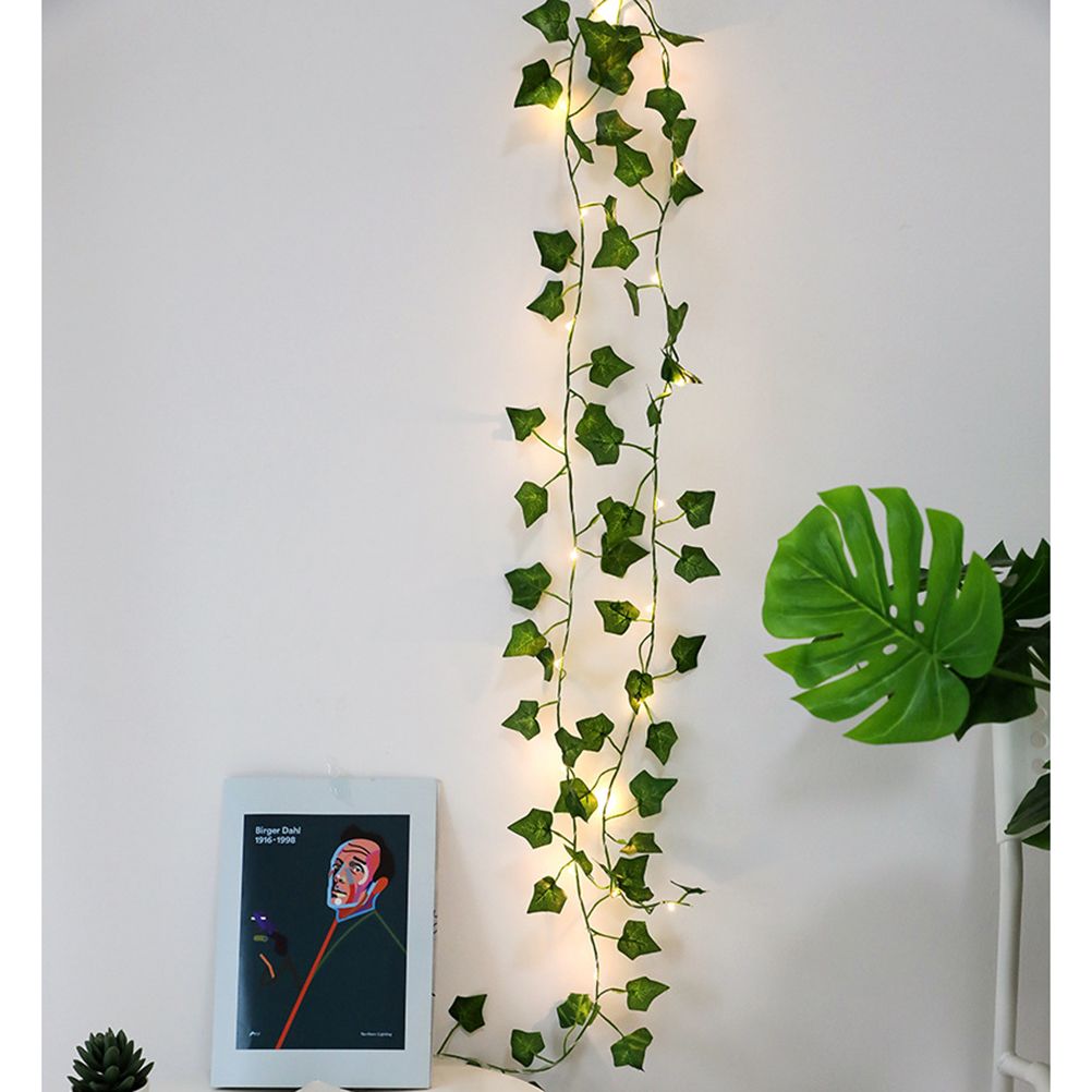 Artificial Plants LED String Light Green Leaf Vine Battery Operated Fairy view 11