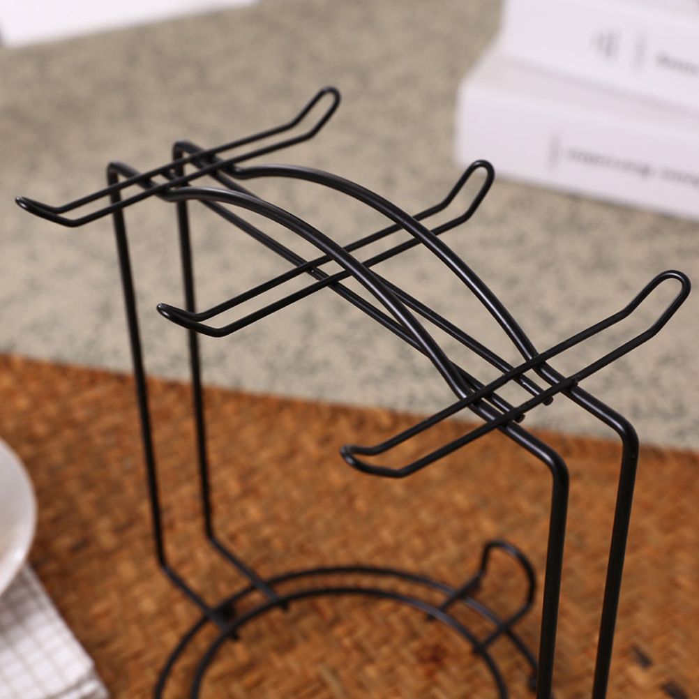 Tea Cups Display Stand Anti Rust Cups Holder Stainless Steel Drying Rack for view 7