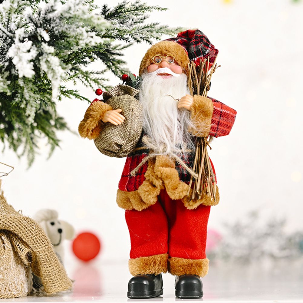 Christmas Santa Claus Decoration Desktop Santa Claus Figure Lifelike Santa