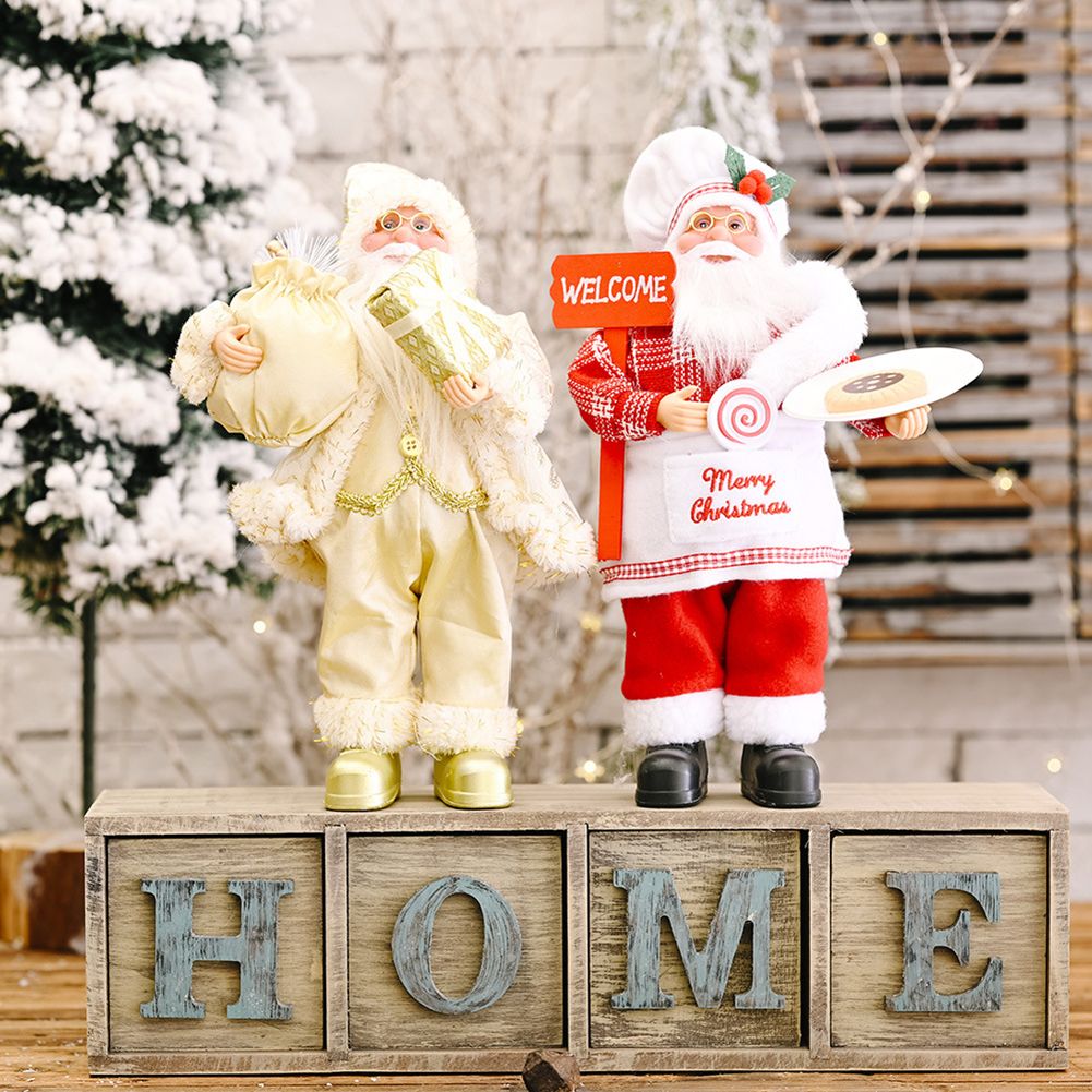 Christmas Santa Claus Decoration Desktop Santa Claus Figure Lifelike Santa view 3