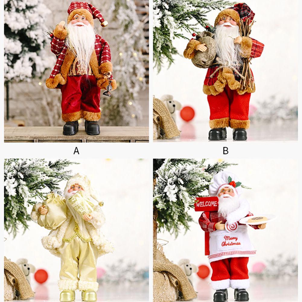 Christmas Santa Claus Decoration Desktop Santa Claus Figure Lifelike Santa view 5