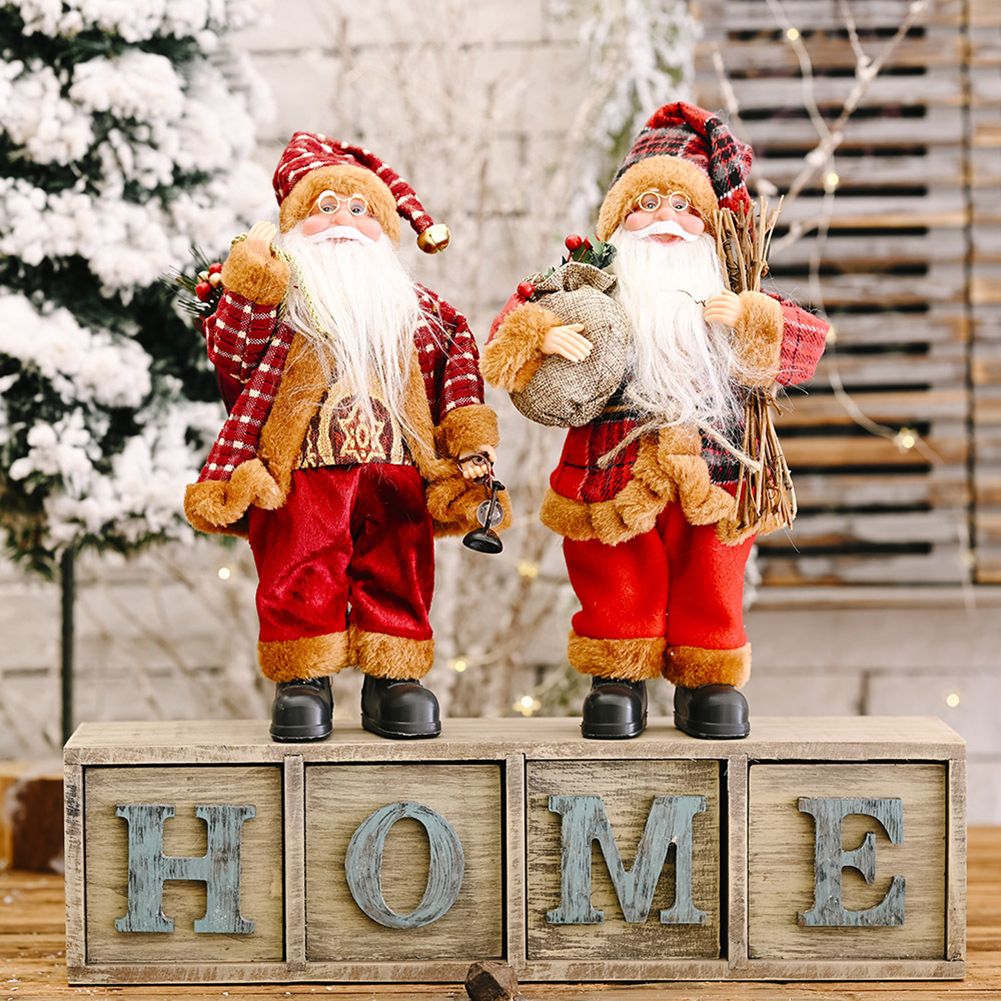 Christmas Santa Claus Decoration Desktop Santa Claus Figure Lifelike Santa view 6