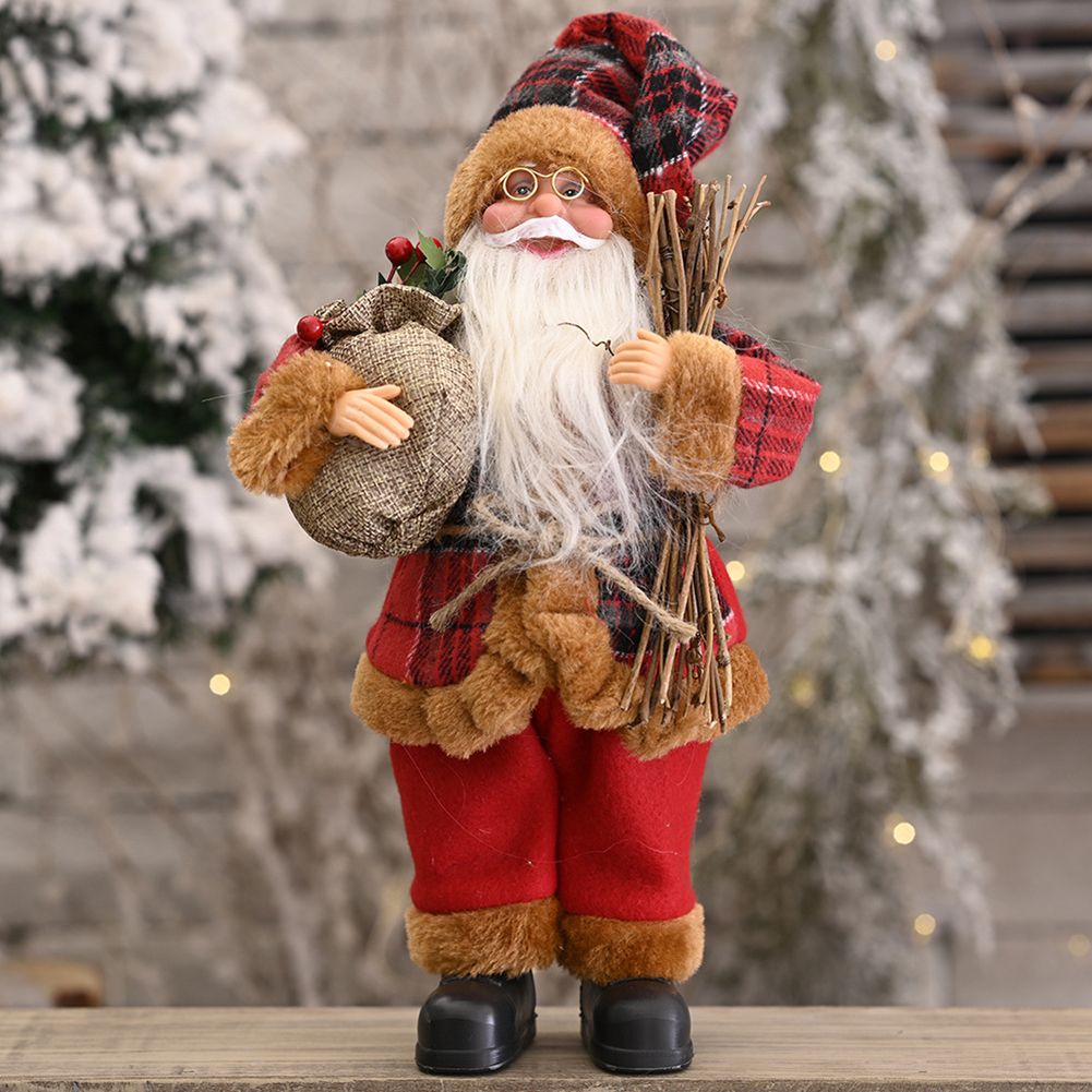 Christmas Santa Claus Decoration Desktop Santa Claus Figure Lifelike Santa view 9