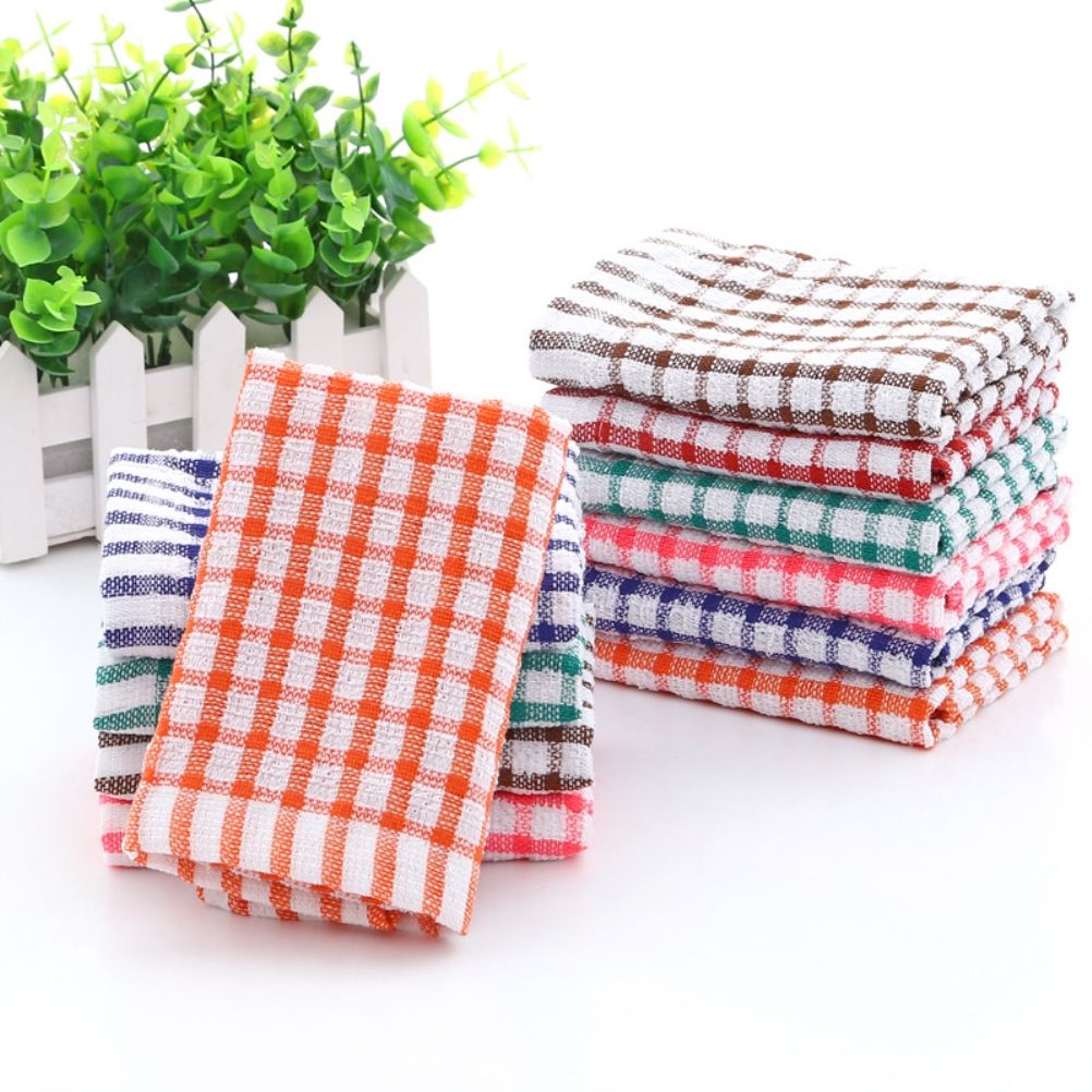 6PCS Cotton Kitchen Tea Towels Absorbent Lint Free Catering Restaurant Cloth view 3