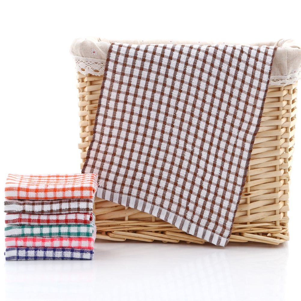 6PCS Cotton Kitchen Tea Towels Absorbent Lint Free Catering Restaurant Cloth view 5