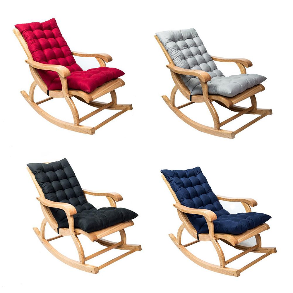 Suede Sun Lounger Chair Cushions Non Slip Rocking Chair Cushion Garden view 2