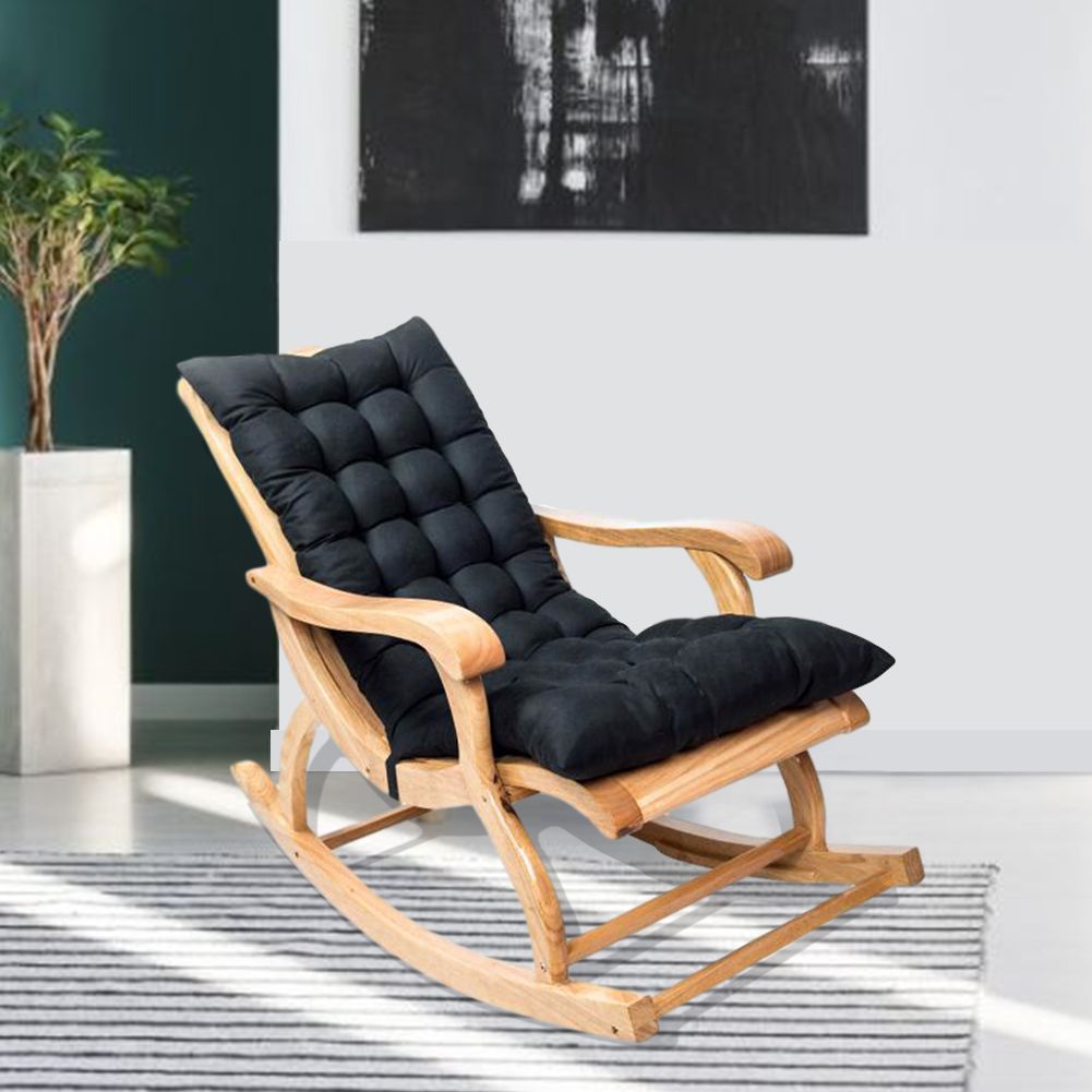 Suede Sun Lounger Chair Cushions Non Slip Rocking Chair Cushion Garden view 8