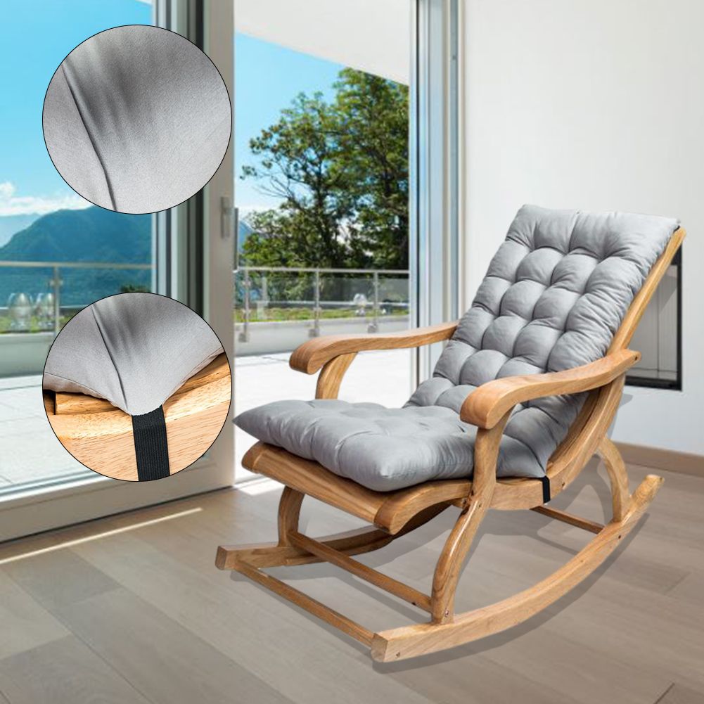 Suede Sun Lounger Chair Cushions Non Slip Rocking Chair Cushion Garden view 3