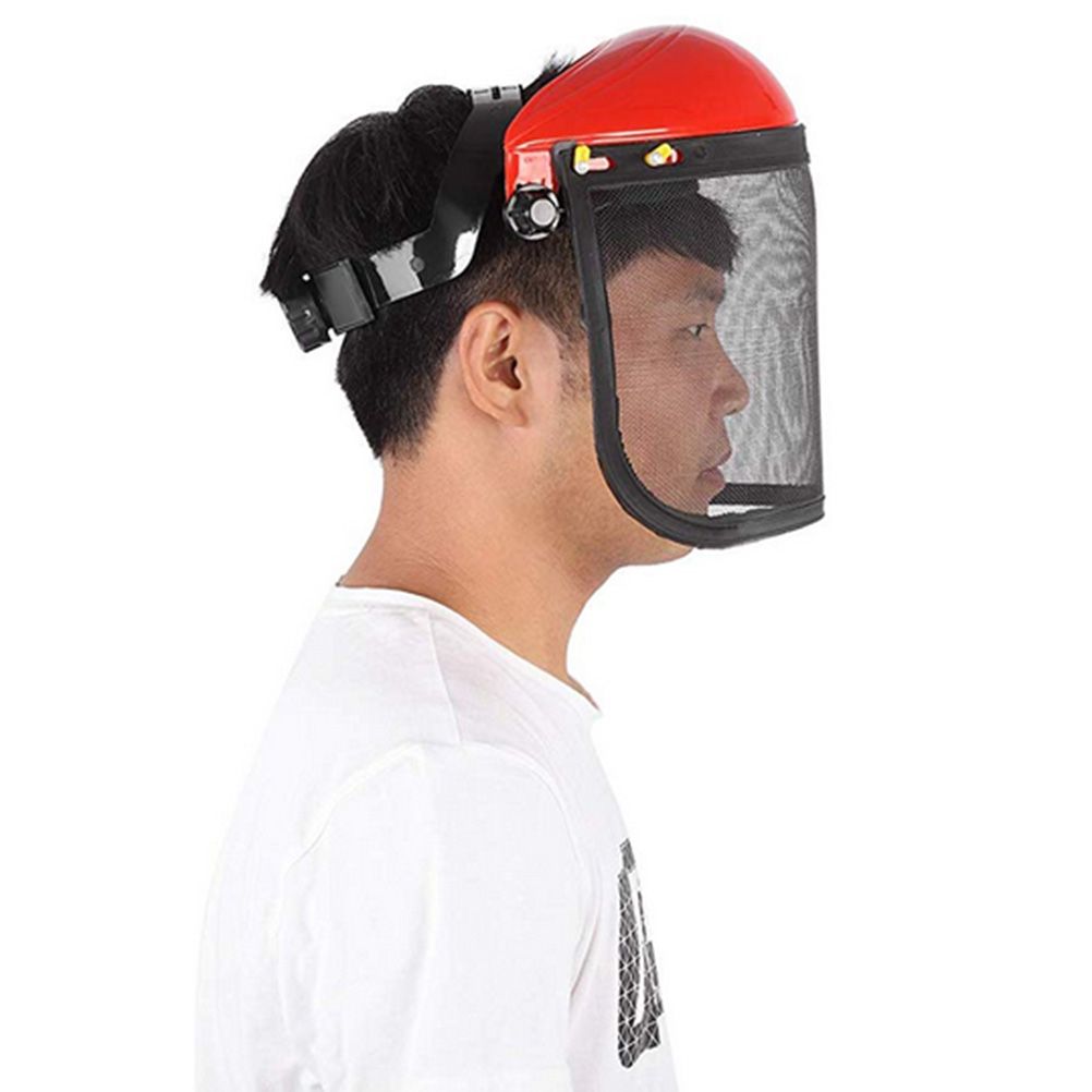 Safety Helmet Hat with Full Face Mesh Visor for Logging Brushcutter Forestry view 4