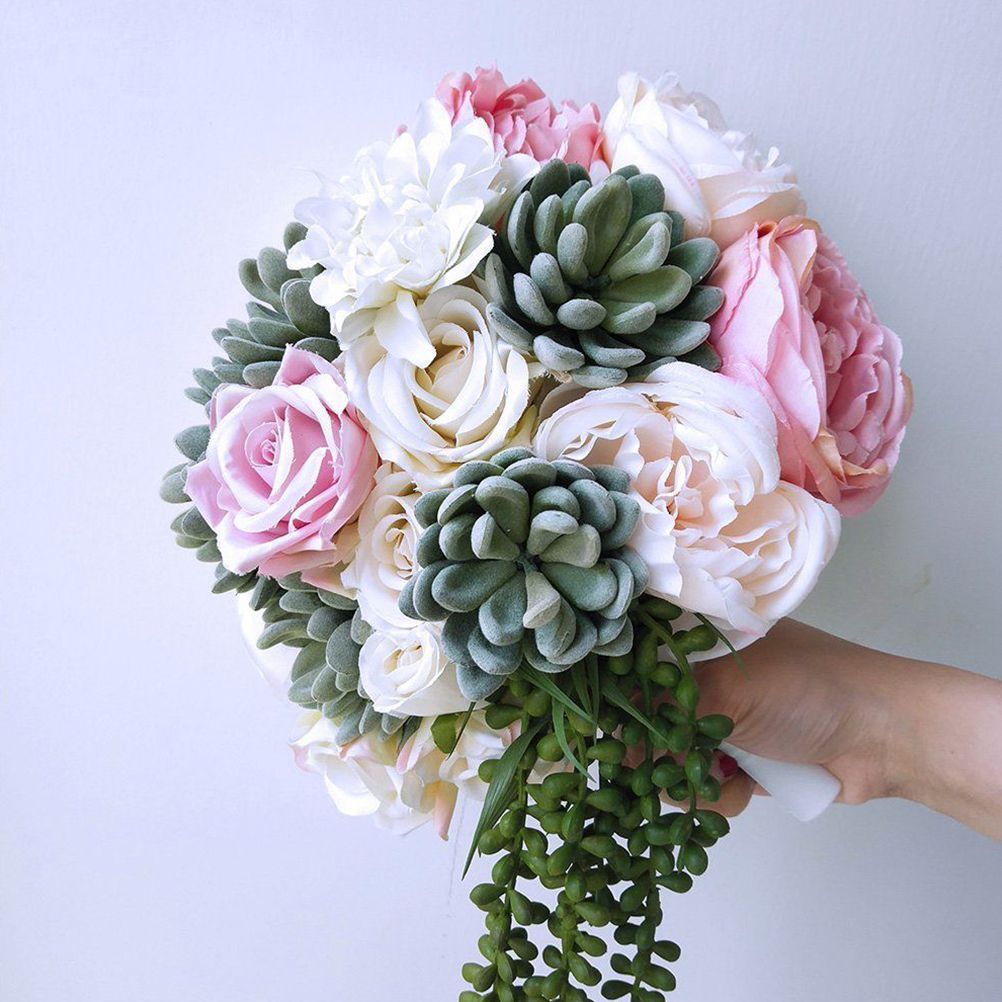 2PCS Foam Bouquet Holder Floral Plastic Handle DIY Bridal Floral Base view 6