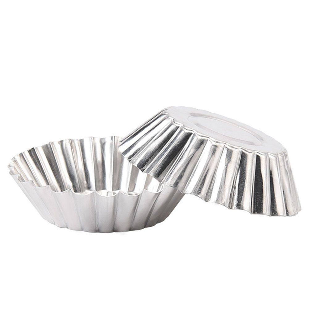 20Pcs Egg Tart Molds Mini Aluminum Cake Muffin Moulds Tins Pans Non Stick view 9