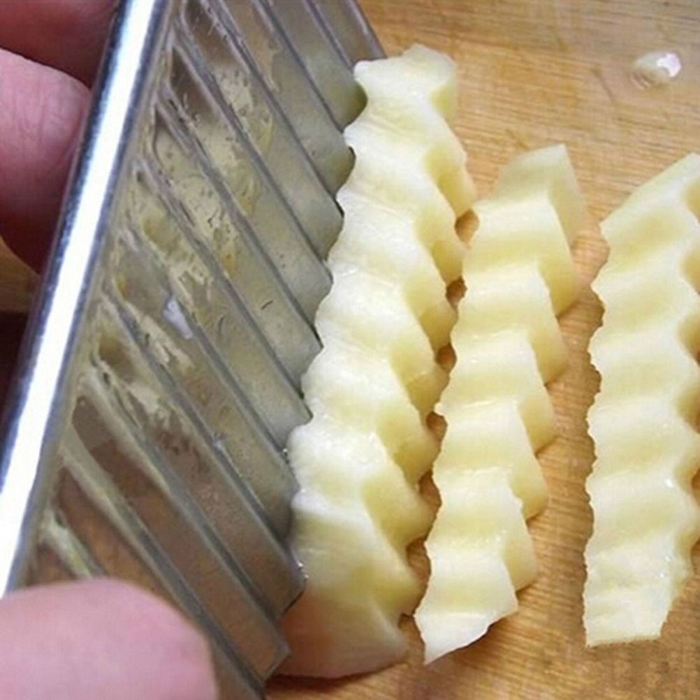 Stainless Steel Potato Dough Waves Cutter Slicing Tool Home Kitchen Vegetable view 4