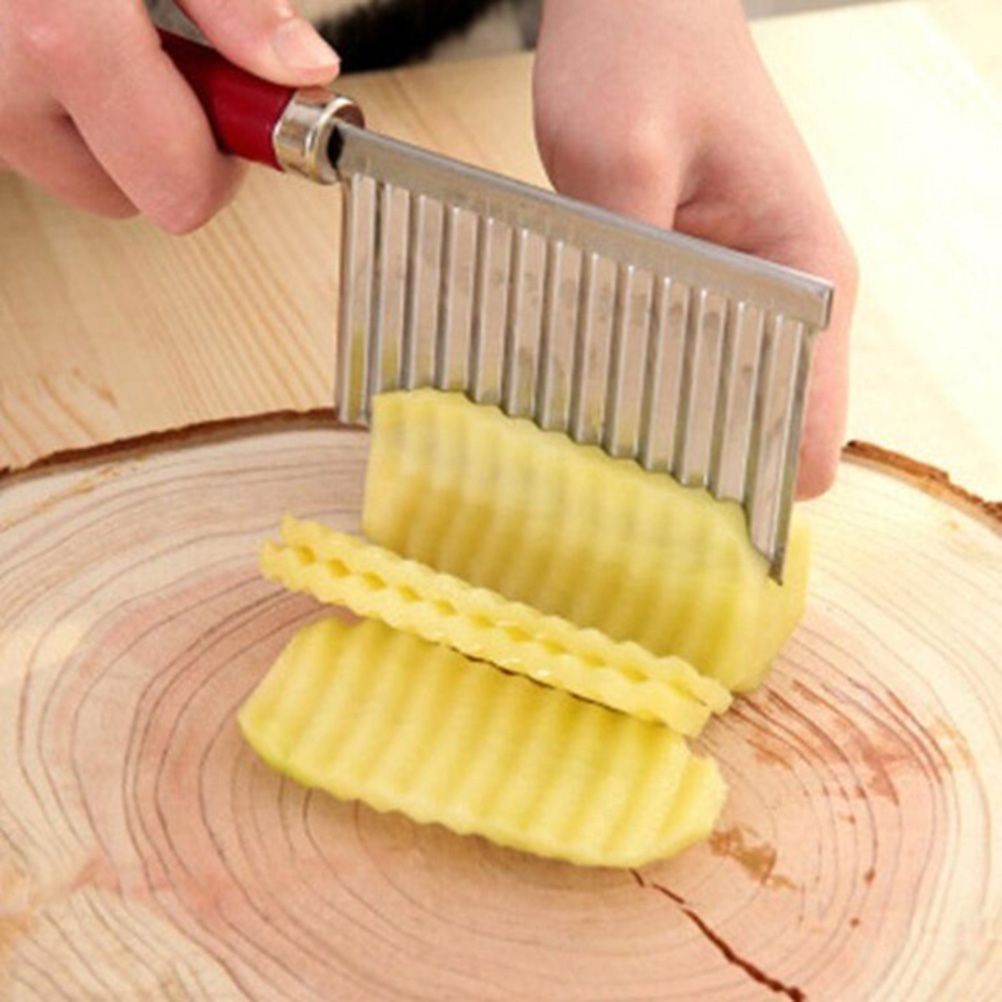 Stainless Steel Potato Dough Waves Cutter Slicing Tool Home Kitchen Vegetable view 6