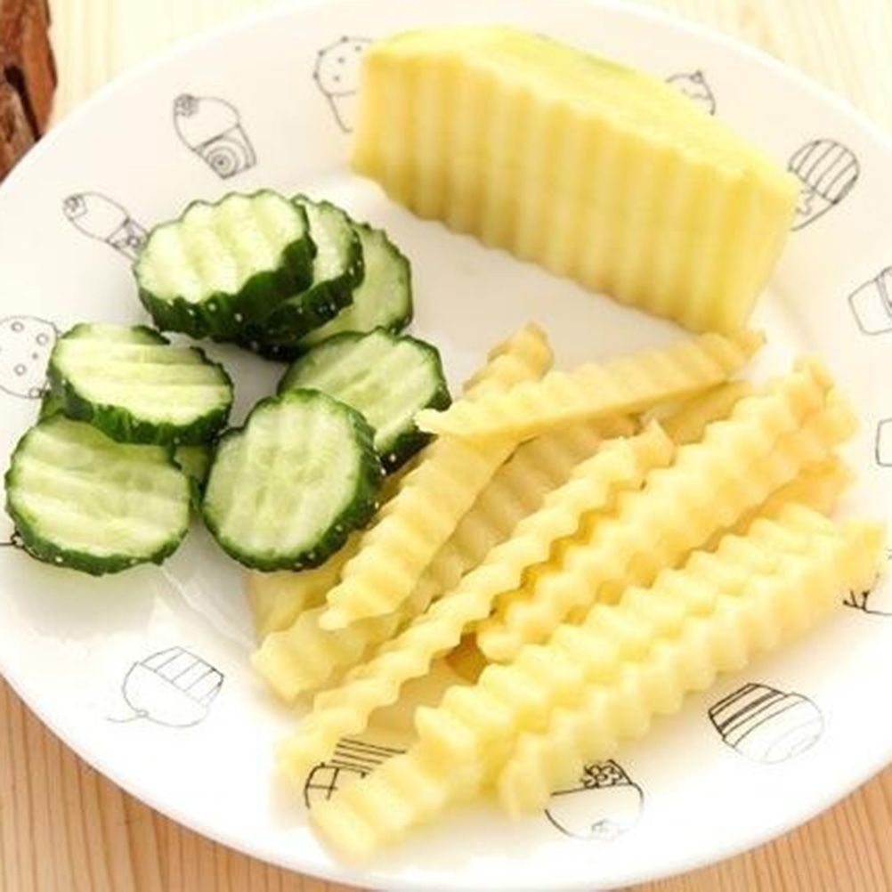 Stainless Steel Potato Dough Waves Cutter Slicing Tool Home Kitchen Vegetable view 7