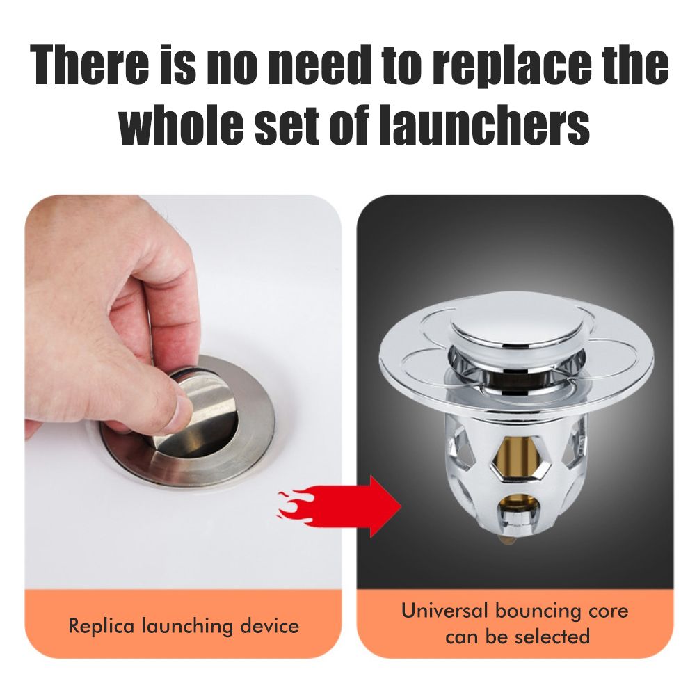 Sink Plug Stainless Steel Up Sink Plug Universal Drain Plug for Countertop view 9