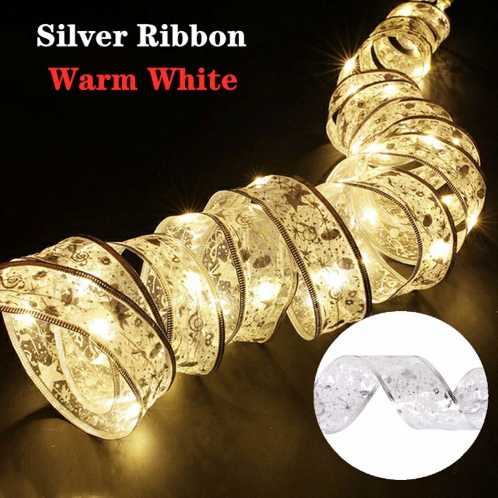 Christmas Fairy Lights Ribbon Christmas Lights Battery Operated String Lights view 7