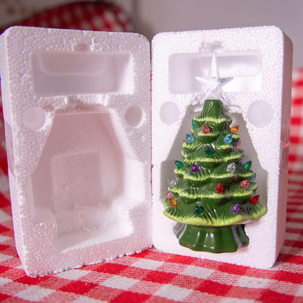 18.8cm Lighted Ceramic Christmas Tree Christmas Tabletop Decorations Christmas view 6