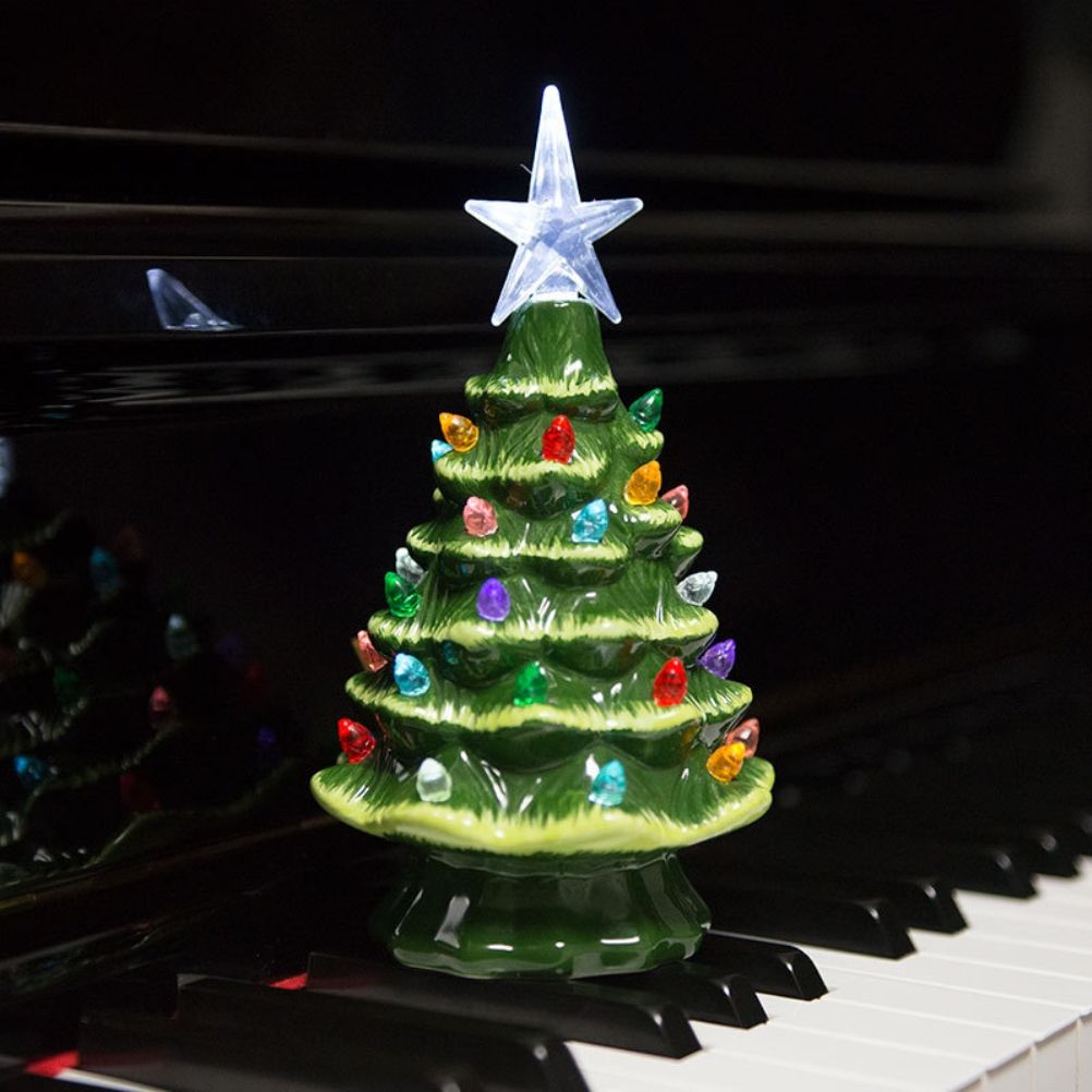 18.8cm Lighted Ceramic Christmas Tree Christmas Tabletop Decorations Christmas view 7