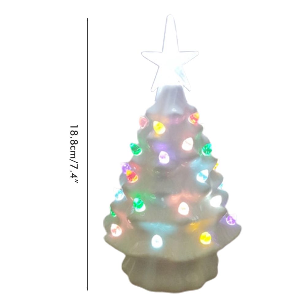 18.8cm Lighted Ceramic Christmas Tree Christmas Tabletop Decorations Christmas view 2