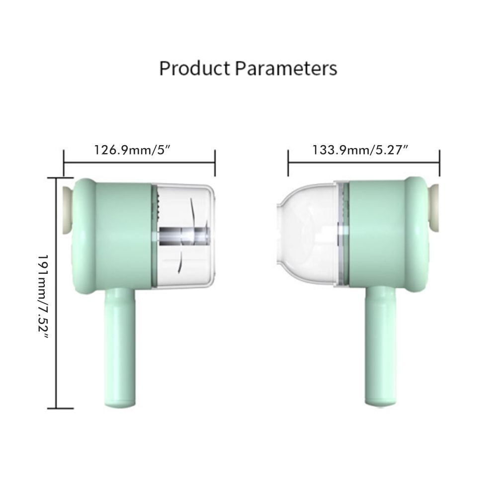 2 in 1 Handheld Electric Garlic Grinder Vegetable Cutter Portable Food view 2