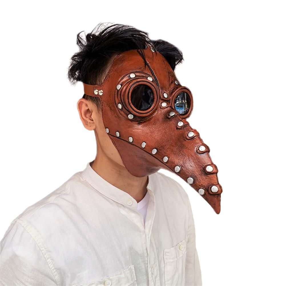 Halloween Beak Face Cover Latex Steampunk Face Cover for Halloween Party view 2