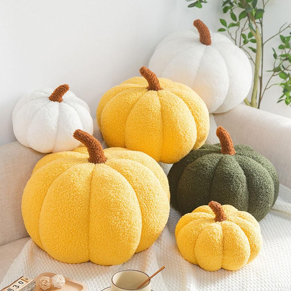 Artificial Pumpkin Cute Plush Pumpkin Fall Harvest Stuffed Pumpkin Halloween view 4