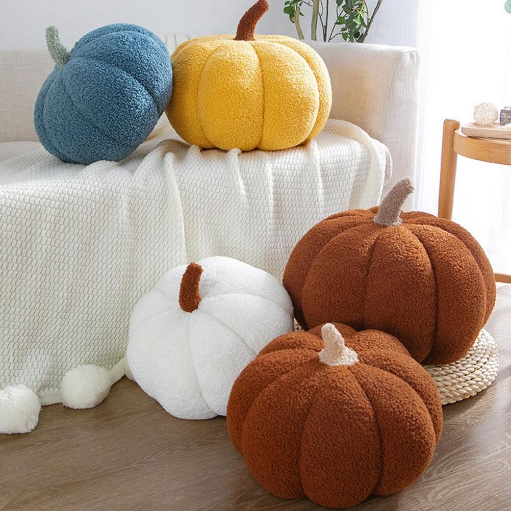 Artificial Pumpkin Cute Plush Pumpkin Fall Harvest Stuffed Pumpkin Halloween view 6