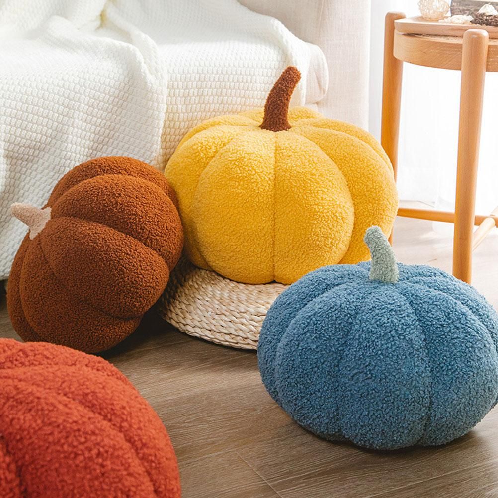 Artificial Pumpkin Cute Plush Pumpkin Fall Harvest Stuffed Pumpkin Halloween view 8