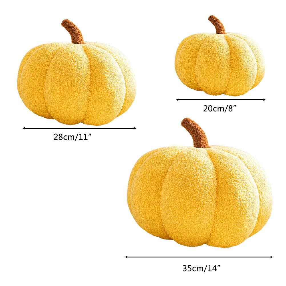 Artificial Pumpkin Cute Plush Pumpkin Fall Harvest Stuffed Pumpkin Halloween view 3