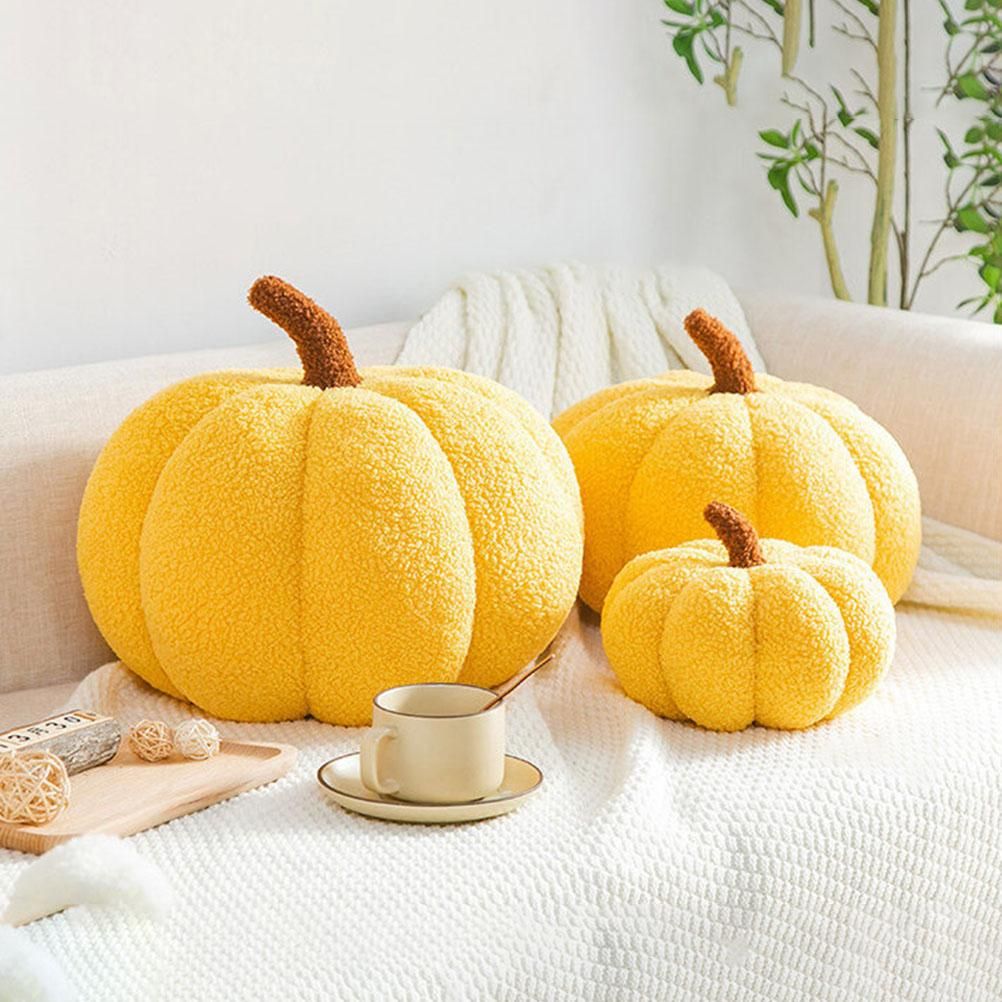 Artificial Pumpkin Cute Plush Pumpkin Fall Harvest Stuffed Pumpkin Halloween view 4