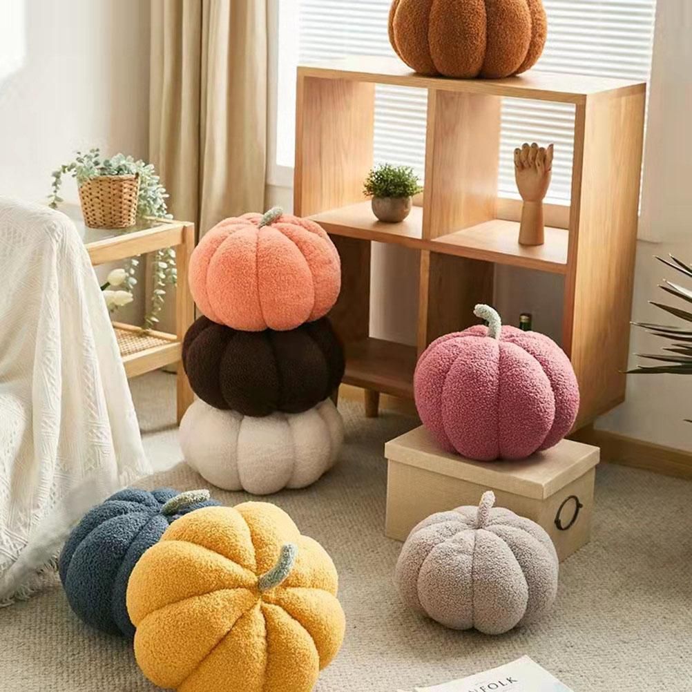 Artificial Pumpkin Cute Plush Pumpkin Fall Harvest Stuffed Pumpkin Halloween view 6