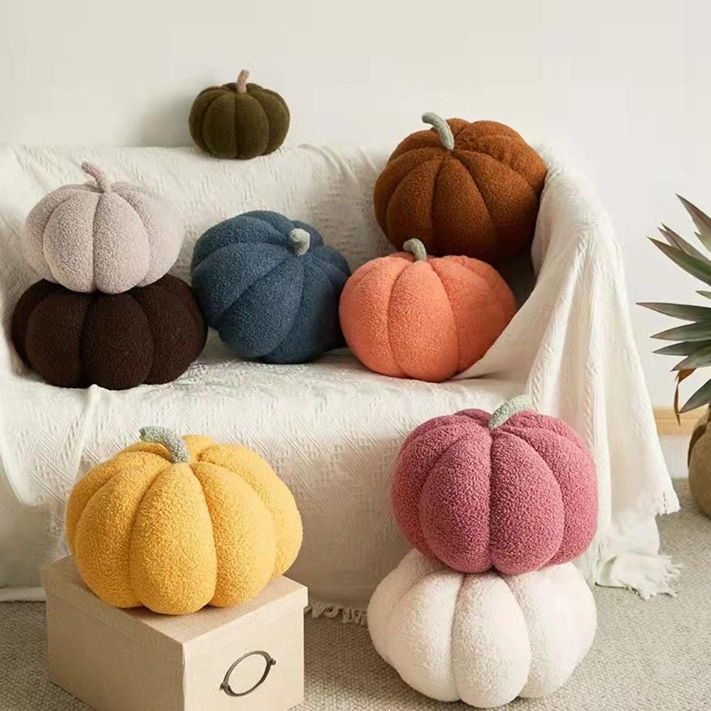 Artificial Pumpkin Cute Plush Pumpkin Fall Harvest Stuffed Pumpkin Halloween view 9