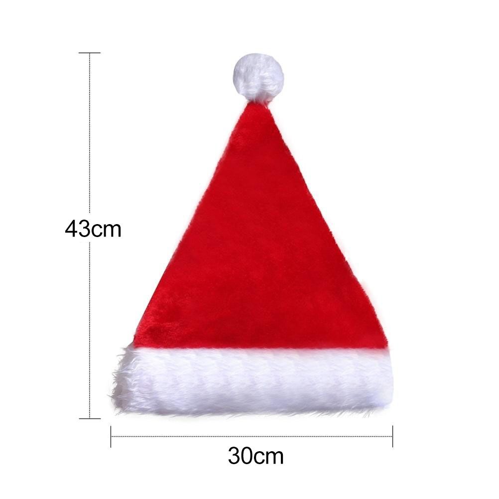 LED Christmas Hat Light Up Plush Santa Hat Christmas Costume Props Holiday view 2