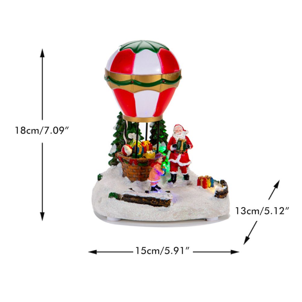 LED Light Up Christmas Tabletop Decoration Resin Lighted Snack Shop Vintage view 2