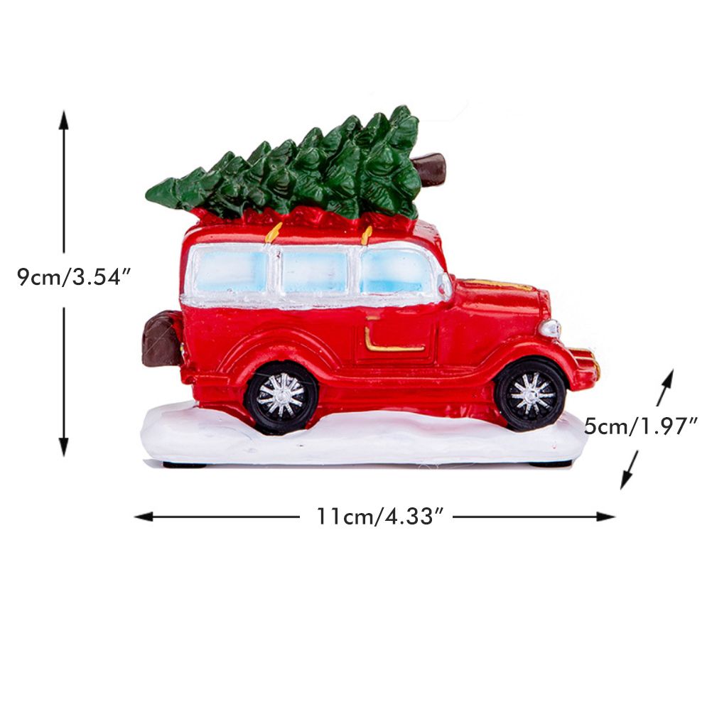 LED Light Up Christmas Tabletop Decoration Resin Lighted Snack Shop Vintage view 2