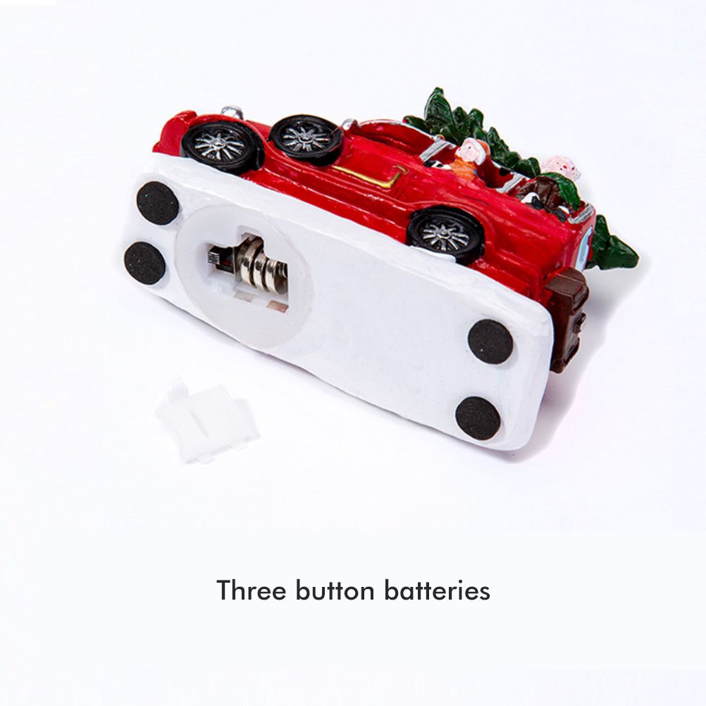 LED Light Up Christmas Tabletop Decoration Resin Lighted Snack Shop Vintage view 3