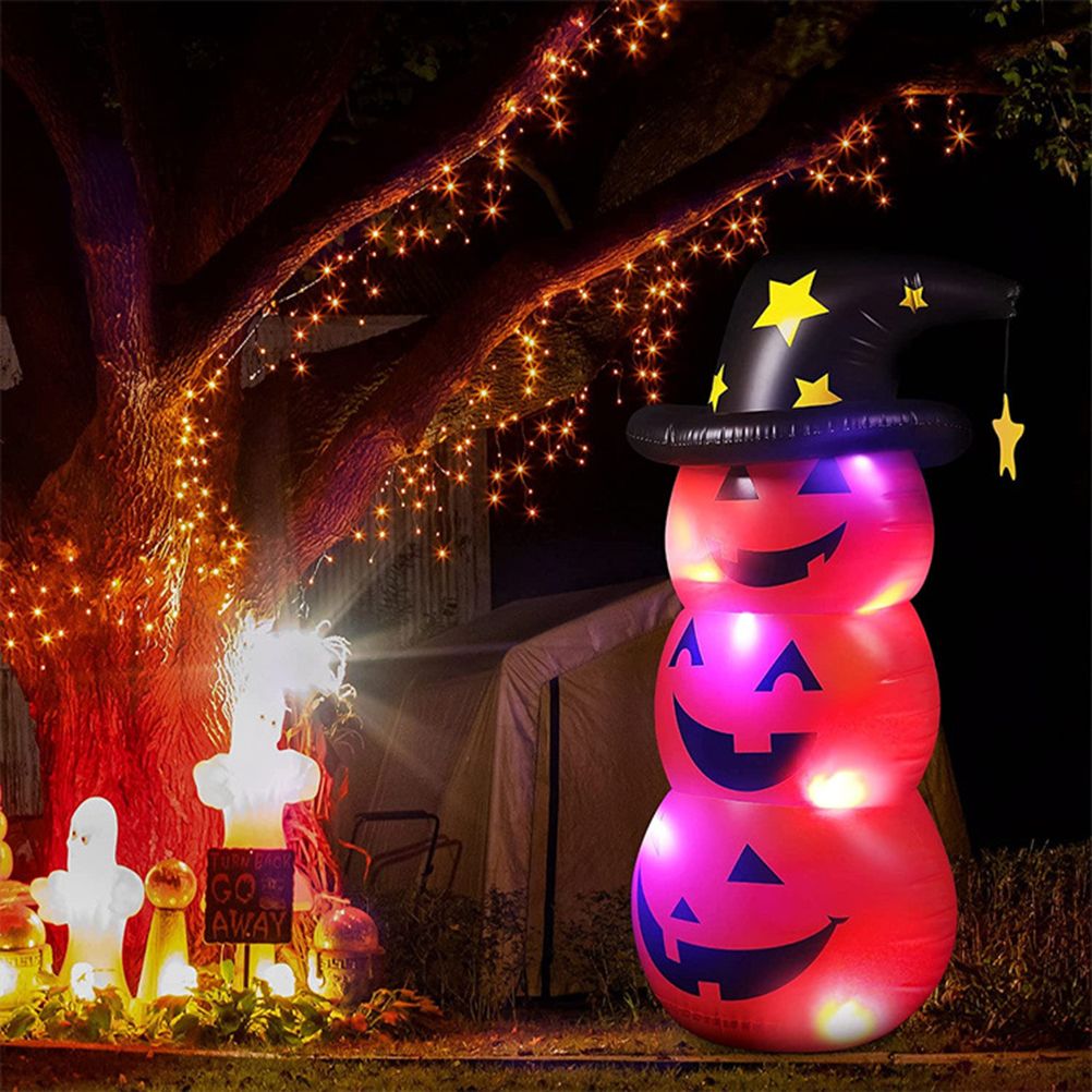 Halloween Pumpkin Tumbler 55.1in PVC Cute Inflatable Halloween Pumpkin view 5