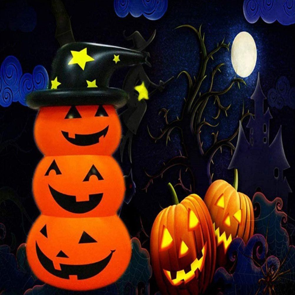 Halloween Pumpkin Tumbler 55.1in PVC Cute Inflatable Halloween Pumpkin view 6
