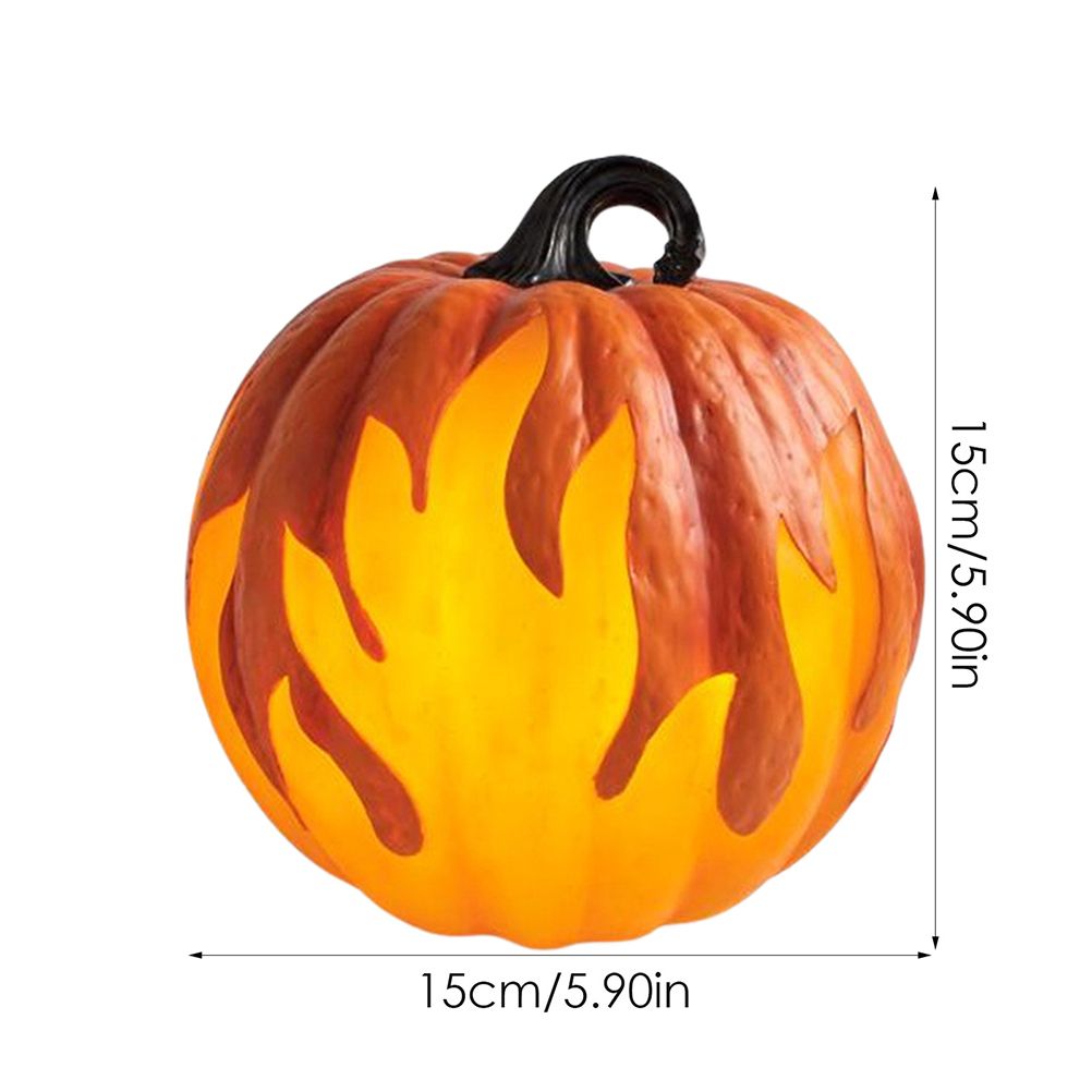 Halloween Pumpkin Lantern Battery Operated Jack O Lantern Flame Lighted view 3
